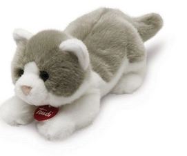 Knuffel Trudi Cat Gennaro White Grey 22 cm