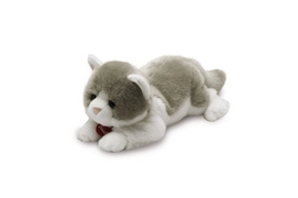 Knuffel Trudi Cat Gennaro White Grey 30 cm