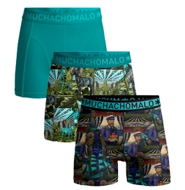 Boxershort Muchachomalo Men Captain Donkey Print Print Green ( 3-Pack )