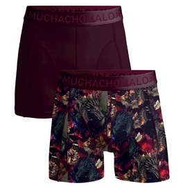 Boxershort Muchachomalo Men Print Solid Print Red ( 2-Pack )