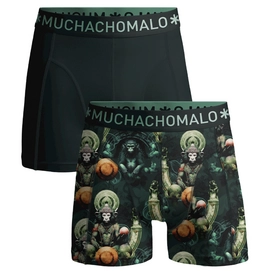 Boxershorts Muchachomalo Print Solid Herren Print Green (2-Pack)