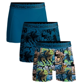 Boxershort Muchachomalo Men Solid Print Print Blue ( 3-Pack ) '24