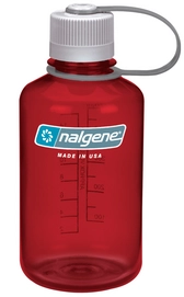 Waterfles Nalgene Narrow Mouth Loop Top Clear 0,5L Outdoor Red