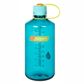 Waterfles Nalgene Narrow Mouth Loop Top Clear 1L Cerulean