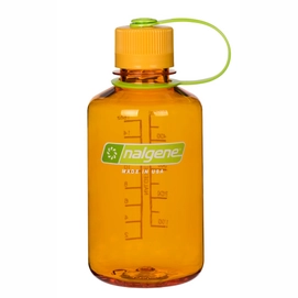 Water Bottle Nalgene Narrow Mouth Loop Top Clear 0.5L Clementine