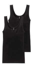Maillot de Corps Schiesser Femme 144359 Cotton Essentials Black (Lot de 2)