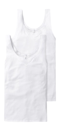 Maillot de Corps Schiesser Femme 144359 Cotton Essentials White (Lot de 2)