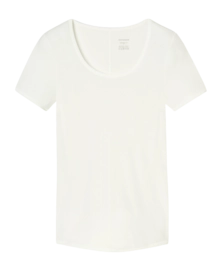 T-Shirt Schiesser Femme 155413 Personal Fit Offwhite