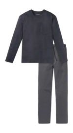 Pyjama Schiesser Men 159633 Ebony Anthracite