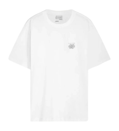 T-Shirt Filling Pieces Men Embroidered Knot White