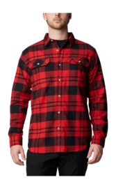 Shirt Columbia Men Flare Gun Stretch Flannel Sail Red River