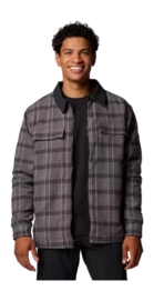 Hemd Columbia Herren Pitchstone Heavyweight Shirt Jacket Herren Black Boro Plaid