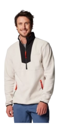 Vest Columbia Men Sequoia Grove Half Zip Fleece Dark Stone/Black