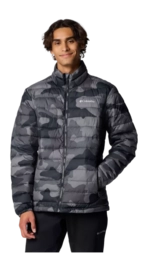 Jas Columbia Men Powder Lite II Printed Jacket Black Mod Camo