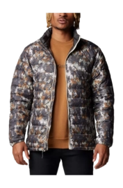 Jas Columbia Men Powder Lite II Printed Jacket Dark Stone