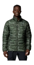 Jas Columbia Men Powder Lite II Printed Jacket Greenscape Timberwild