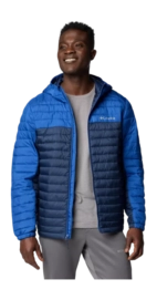 Jas Columbia Men Silver Falls II Hooded Jacket Mountain Blue
