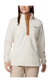 Zip Sweatshirt Columbia Women Benton Springs 1/2 Snap Pull Over II Chalk/Camel Brown