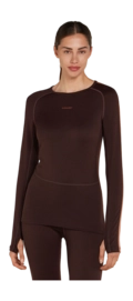Ondershirt Icebreaker Women ZoneKnit 260 LS Crewe Bittersweet/Cedar Wood/CB