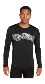 Ondershirt Icebreaker Men Mer 200 Oasis LS Crewe Remarkables Black