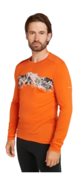 Ondershirt Icebreaker Men Mer 200 Oasis LS Crewe Remarkables Blaze