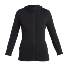 Gilet Icebreaker Femme Merino 260 Quantum IV LS Zip Ho Black