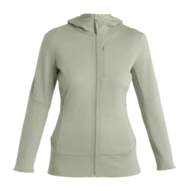 Vest Icebreaker Women Merino 260 Quantum IV LS Zip Ho Lichen