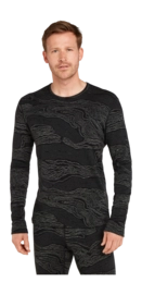 Ondershirt Icebreaker Men Merino 260 Vertex LS Crewe Snow Guide Black/Galaxy