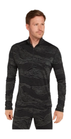 Undershirt Icebreaker Men Merino 260 Vertex LS Half Z Snow Guide Black/Galaxy