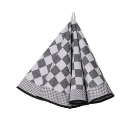 Torchon Elias Pompdoek Round Black (Set de 2)