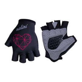 Fietshandschoen Nalini Women Cima 2.0 Zwart Roze Hart