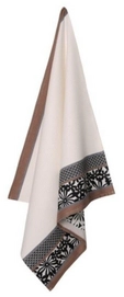 Theedoek Elias Flowers Black (set van 2)