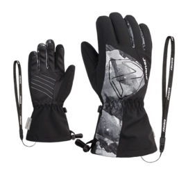 Handschoen Ziener Kids Laval AS(R) AW Glove Black/Grey Mountain Print