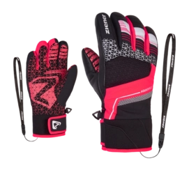 Handschoen Ziener Kids Lonzalo AS(R) Glove Black/Neon Pink