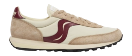 Saucony Unisex Trainer 80 Beige/Burgundy