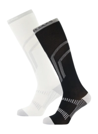 Ski Socks Poederbaas Unisex Giftbox Black White (2 pack)