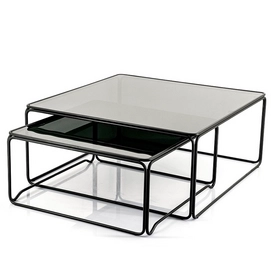 Bijzettafel By-Boo Olit 75 x 75 cm Large Black (2-Delig)