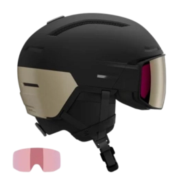 Casque de Ski Salomon Unisex Driver Prime Sigma Plus Black/Light Bronze Metal