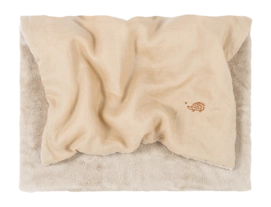 Babydecke Nobodinoz L1N0 Embroid. Winter Blanket French Linen Sand