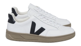 Veja Men V-12 Leather Extra-White Black Dune