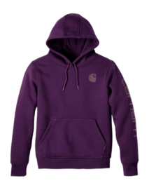 Trui Carhartt Women Logo Sleeve Graphic Sweatshirt Eggplant