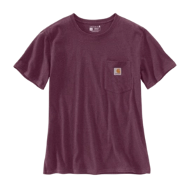 T-Shirt Carhartt Women Workwear Pocket S/S T-Shirt Blackberry Heather