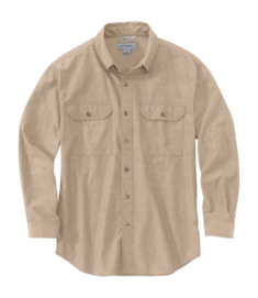 Overhemd Carhartt Men Loose Chambray L/S Shirt Dark Tan Chambray