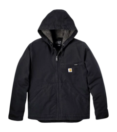 Jas Carhartt Men Washed Duck Sherpa Lined Jacket Black