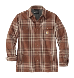 Gilet Carhartt Men Flannel Sherpa Lined Shirt Burnt Sienna