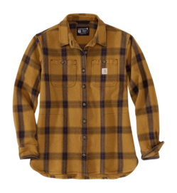 Blouse Carhartt Women Heavyweight Twill Plaid Carhartt Brown