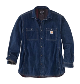 Blouse Carhartt Men Denim Fleece Lined Snap Front Shirt Glacier