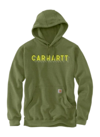 Hoodie Carhartt Men Rain Defender Logo Graphic Chive Heather