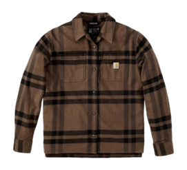 Vest Carhartt Women Midweight Flannel Shirt Carhartt Brown Heather