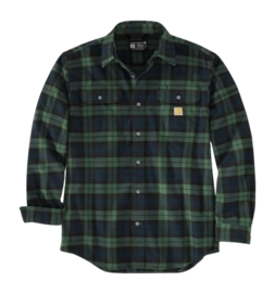 Shirts Carhartt Men Flannel Plaid Shirt Frosted Balsam